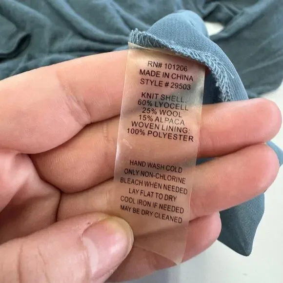 Soft Surroundings Top Womens X‎ Small Blue Songstress Chiffon Layered Blouse - Picture 4 of 7